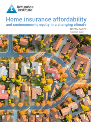 Home Insurance Affordability and Socioeconmic Equity in a Changing Climate