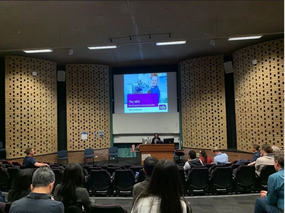 (Figure 2 – Jananie William introducing Maathu Ranjan at AAERS 2022)