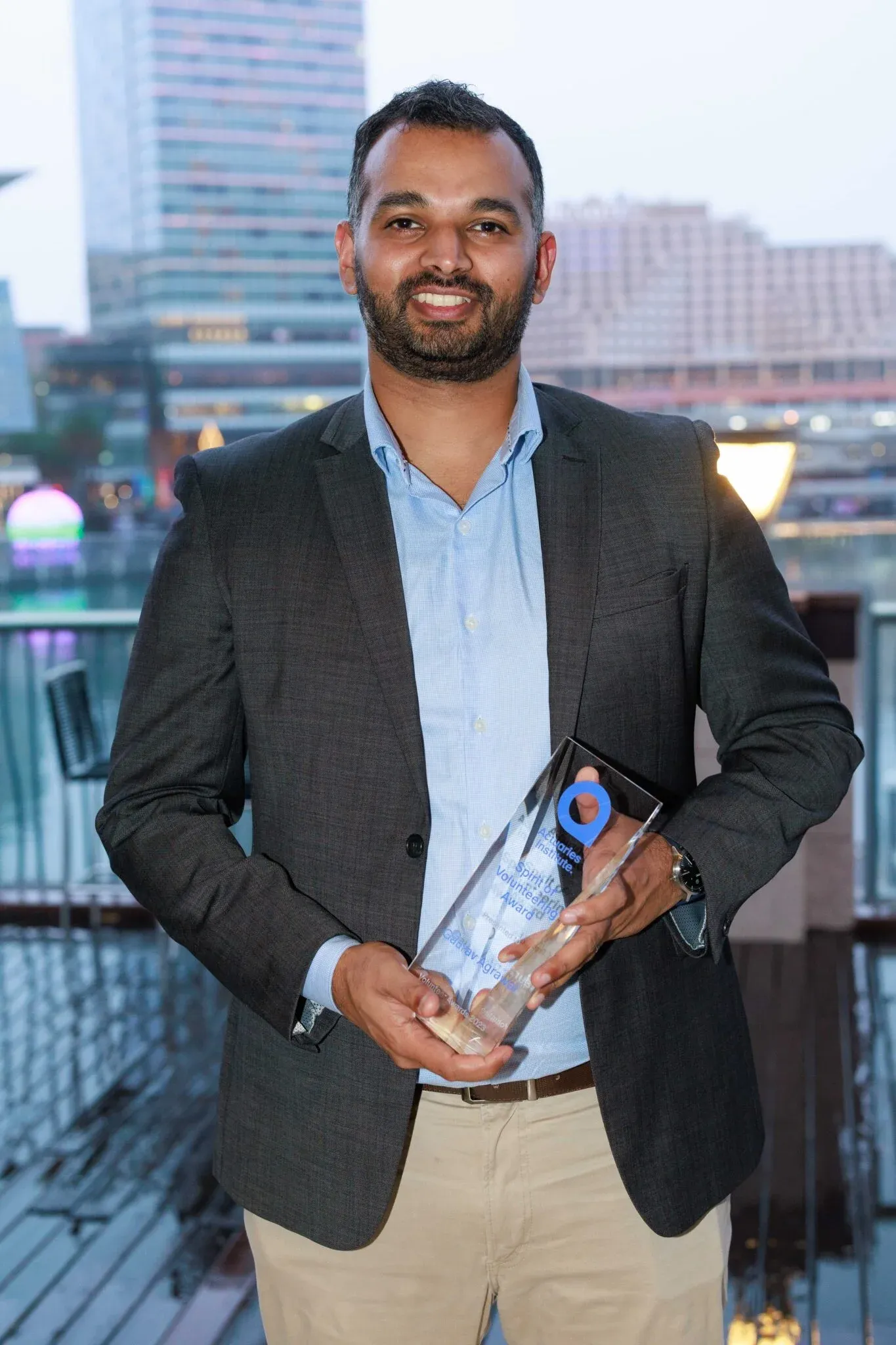 Gaurav at the 2023 Actuaries Institute Volunteer of the Year Awards where he won the Spirit of Volunteering Award.