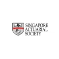 Crest with book and lion and black text reading Singapore Actuarial Society