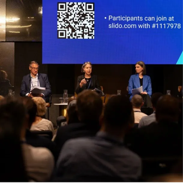 Head of Public Policy and Professionalism Vanessa Beenders (pictured middle) at ACCC and AER Regulatory Conference 2025