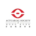 Red eye-shape image with black text reading Actuarial Society of Hong Kong