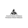 Black and white triangles and quadrangles and black text reading "Persatuan Aktuari Malaysia" and "Actuarial Society of Malaysia"