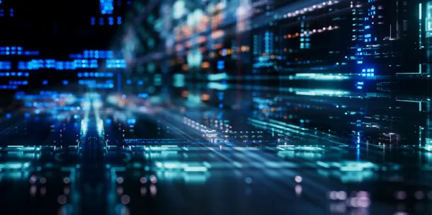 A digital concept of AI. 