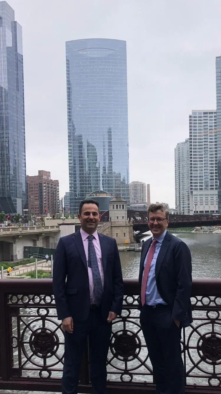 Douglas with Platinum's CIO Andrew Clifford in Chicago in 2018
