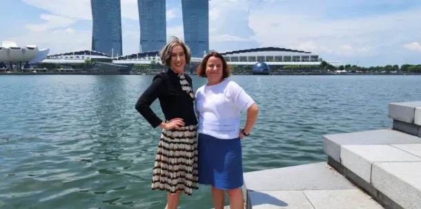 Naomi Edwards and Elayne Grace on the Presidential Asian Tour