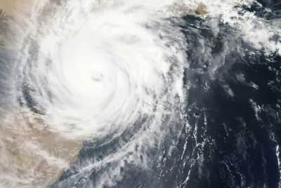 An overview of a cyclone forming of the coast of Australia