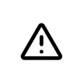 Risk icon showing a triangle and a Warning sign in the middle