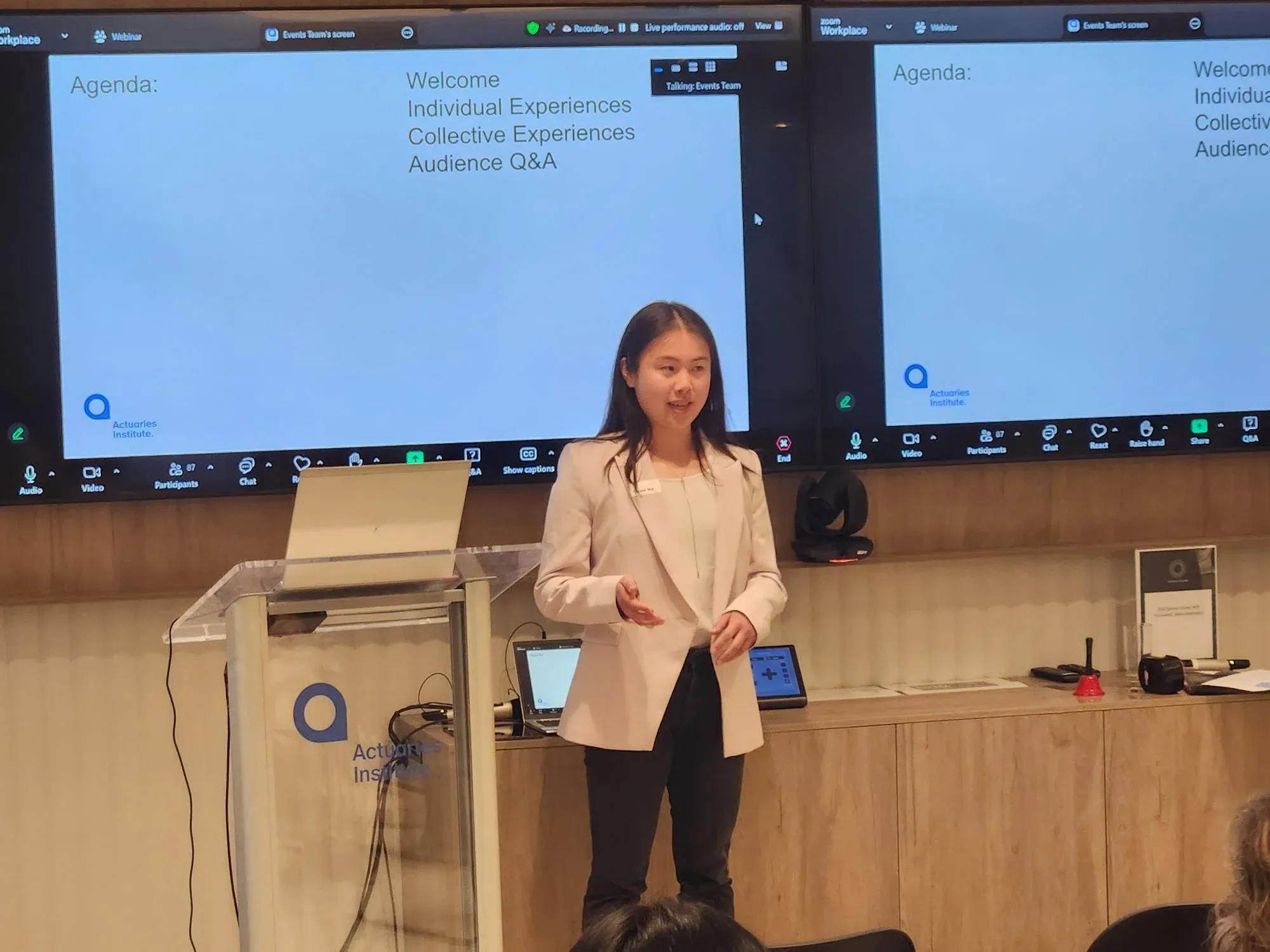 Crystal Mai discussing how split-second decisions on court have built presence, voice and composure at work