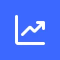 Graph with arrow pointing up icon.